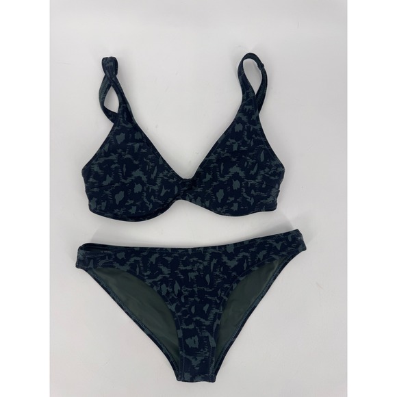 Vuori Other - Vuori Bikini Set Women XS Green Abstract Print Two Piece Swimsuit